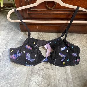 Savage Fenty Black Butterfly Bra 34A